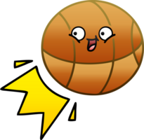 basket ball de dessin animé ombré dégradé png
