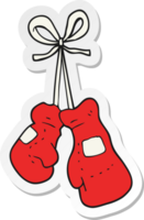 klistermärke av en tecknad serie boxning handskar png