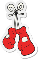 autocollant d'un dessin animé gants de boxe png