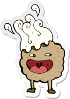 Aufkleber einer Cookie-Zeichentrickfigur png