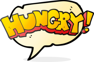 speech bubble cartoon hungry text png