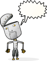 cartoon funny robot with speech bubble png