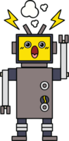 cute cartoon broken robot png