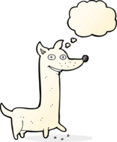 lustiger karikaturhund mit gedankenblase png