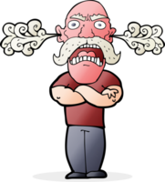Cartoon wütender Mann mit rotem Gesicht png