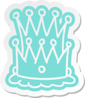 cartoon sticker of two crowns png