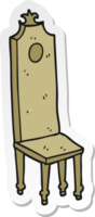 sticker of a cartoon fancy chair png