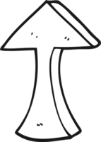 black and white cartoon thin arrow pointing png