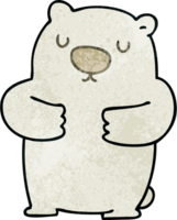 quirky hand drawn cartoon polar bear png