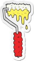 sticker of a cartoon paint roller png