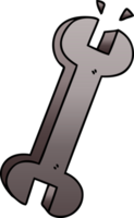 quirky gradient shaded cartoon spanner png