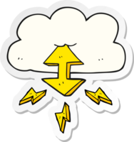 sticker of a cartoon digital cloud png