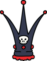 quirky hand drawn cartoon death crown png