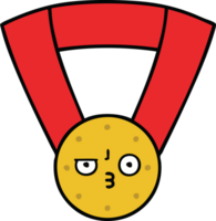 cute cartoon gold medal png