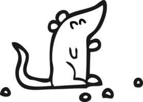 ratón de dibujos animados en blanco y negro png