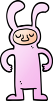 png gradient illustration cartoon man dressed as a bunny