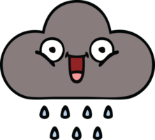 nuage de pluie orage dessin animé mignon png