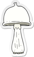 sticker of a cartoon mushroom png