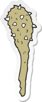 pegatina de un club de la edad de piedra de dibujos animados png