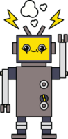 cute cartoon happy robot png
