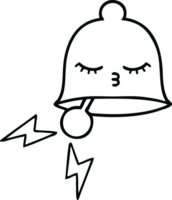 line drawing cartoon ringing bell png