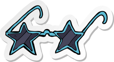 sticker of a cartoon star sunglasses png