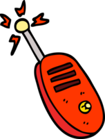 handgezeichnetes Walkie-Talkie im Doodle-Stil png