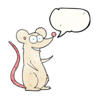 speech bubble textured cartoon happy mouse png