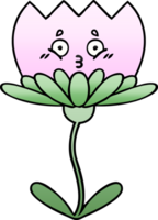 Farbverlauf schattierte Cartoon-Blume png