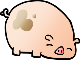 png gradiente ilustração desenho animado porco