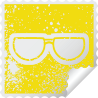 spectacles graphic distressed sticker png