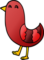 dessin animé doodle oiseau rouge png