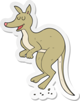 sticker of a cartoon kangaroo png