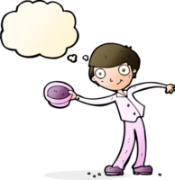 cartoon man tipping hat with thought bubble png