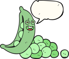 speech bubble cartoon peas in pod png