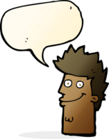 cartoon happy man face with speech bubble png
