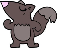 cartoon doodle squirrel png