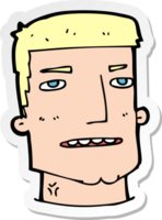 sticker of a cartoon male head png