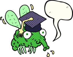 cómic libro habla burbuja dibujos animados mosca graduado png