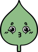 cute cartoon expressional leaf png