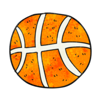 textured cartoon basketball png