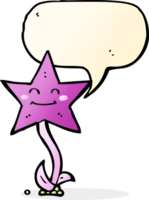 cartoon star flower with speech bubble png