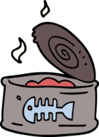 cartoon doodle tin of tuna png