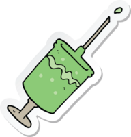 sticker of a cartoon syringe needle png