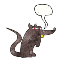 speech bubble textured cartoon evil rat png