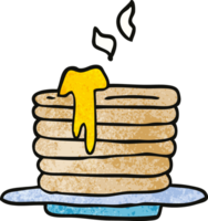 Cartoon-Doodle-Stapel Pfannkuchen png