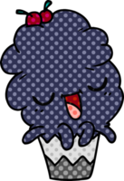 cartoon of kawaii octopus cupcake png