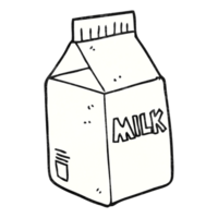 textured cartoon milk carton png