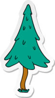 sticker cartoon doodle of woodland pine trees png