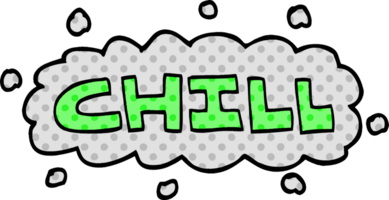 Cartoon-Doodle-Chill-Zeichen png